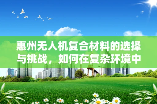 惠州无人机复合材料的选择与挑战，如何在复杂环境中确保性能与成本平衡？